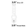 Picture of Quickun Plastic Hose Barb Fitting, 3/8" Barb to 3/8" Male Thread White Adapter Union Fitting ( Pack of 5 )