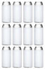 Picture of TahoeBay Slim Can Cooler Sleeves (12-Pack) Insulated Polyfoam, Scuba Knit Polyester Fabric Thermocoolers for 12oz Tall Skinny Beverage Canister - Blank Design, Ready for Printing (White)