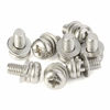 Picture of M4-0.7 x 10MM Phillips Pan Head Machine Screws Bolts Combine with Spring Washer and Plain Washers, 18-8 Stainless Steel(304), Quantity 25