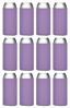 Picture of TahoeBay Slim Can Cooler Sleeves (12-Pack) Insulated Polyfoam, Scuba Knit Polyester Fabric Thermocoolers for 12oz Tall Skinny Beverage Canister - Blank Design, Ready for Printing (Lavender)