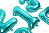 Picture of GGDE 40 Inch 6 Tiffany Blue Number Balloons Mylar Foil Helium Digital Balloon Baby Shower Party Ocean Mermaid Theme 6th Birthday Decor Supplies