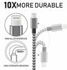 Picture of Boost+ Chargers, Short Nylon Braided Fast Charging Cord, Data Sync Short Cable USB Powered Silver/Gray, 5-inch, 2-Pack