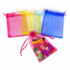 Picture of Dealglad 50pcs Drawstring Organza Jewelry Candy Pouch Christmas Wedding Party Favor Gift Bags (3x4", Mixed Color)