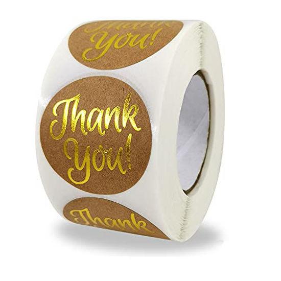 GetUSCart- Thank You Stickers Roll 1.5'', Thank You Labels for Small  Business, Suitable for Envelope, Gifts, Boxes, Bags, Mailer Seal Stickers  for Sealing and Decoration,500 Pieces per Roll?