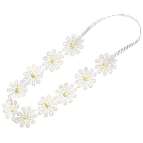 Picture of Love Sweety Baby Girls Lace Daisy Flower Headband Soft Hair Bands (Yellow)