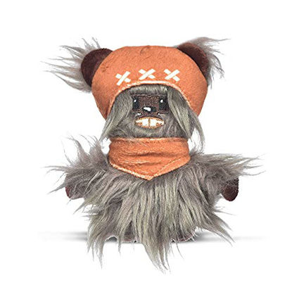 Picture of STAR WARS Dog Toy Ewok Plush Rope Frisbee Dog Toy | Plush STAR WARS Squeaky Dog Toy | Adorable Toys for All Dogs, Official Dog Toy Product of STAR WARS for Pets,Brown,6 Inch,FF13895