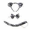 Picture of Halloween Headband Kids Animals Costume Dalmatian Mouse Wolf Tiger Cat Ears and Tail (Zebra)