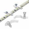 Picture of Griver 100 Pack Strip Light Mounting Brackets,Fixing Clips,One-Side Fixing,100 Screws Included (Ideal for 10mm Wide Waterproof Strip Lights)