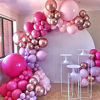 Picture of PartyWoo Hot Pink Balloons, 75 pcs 12 inch Latex Balloons with 8.2ft Balloon Arch Strip, Party Balloons for Pink Party Decorations, Pink Birthday Decorations, Wedding Decorations, Bridal Shower