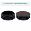 Picture of Suiwotin 4PCS 50mm (2 Inch) Round Plastic Plug, Round Black Plastic End Cap, Pipe Tubing End Cap, Furniture Finishing Plug