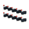 Picture of URBEST AC 250V 5A SPDT 1NO 1NC Momentary Hinge Roller Lever Micro Switches 3 Pins 10 Pcs