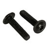 Picture of M6-1.0 x 12mm Flanged Button Head Socket Cap Screw Bolts, Allen Socket Drive, Alloy Steel Grade 10.9, Black Oxide Finish, Quantity 25