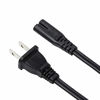 Picture of VSEER 2-Pack 2-Slot Non-Polarized UL Listed SPT2 18AWG Universal Replacement Power Cord 3 Feet (NEMA 1-15P to IEC C7) (3FT)