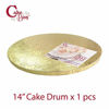 Picture of Cake Drums Round 14 Inches - (Gold, 1-Pack) - Sturdy 1/2 Inch Thick - Professional Smooth Straight Edges