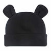 Picture of Duoyeree Baby Hat Newborn Hat Adorable Cotton Bear Ear Beanie Cap for Infant Girl Boy 0-6 Months,Black