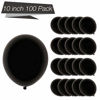 Picture of PartyWoo Black Balloons, 100 pcs Latex Balloons for Birthday Party, 10 inch Party Balloons, Helium Balloons, Wedding Balloons, Happy Birthday Balloons, Graduation Decorations, Party Decorations