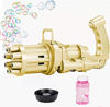 Picture of Gatling Bubble Machine, 2021 Electric Bubble Gun Toy, 8-Hole Huge Amount Bubble Maker, Newly Outdoor Toys for Boys and Girls (golden