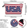 Picture of Vghow Small Makeup Bags , Cute Travel Waterproof Cosmetic Pouch bag USA patriotic stars and stripes pattern