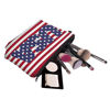 Picture of Vghow Small Makeup Bags , Cute Travel Waterproof Cosmetic Pouch bag USA patriotic stars and stripes pattern