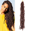 Picture of Umylar New Faux Locs Crochet Hair 18 Inch Soft Locs Crochet Curly Wavy Goddess Locs Pre-looped Crochet 100% Natural Synthetic Hair (18 Inch(1packs), 30#)