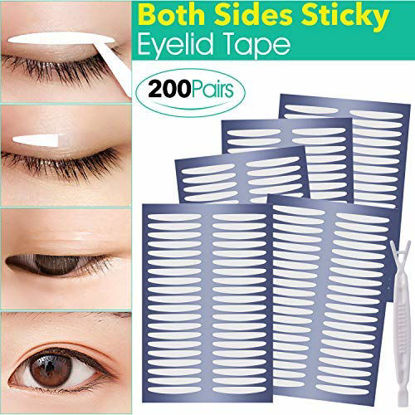 Picture of Bigger Round Charming Eyes, Ultra Invisible Two-sided Sticky Double Eyelid Tape Stickers, Instant Eyelid Lift Without Surgery, Perfect for Heavy Saggy, Hooded, Droopy, Uneven, Mono-eyelids