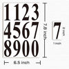 Picture of Die Cut Black Vinyl Numbers Stickers 2 Inch Self Adhesive - 3 Sets - Premium Decal for Mailbox, Signs, Window, Door, Cars, Trucks, Home, Business, Address Number, Indoor or Outdoor