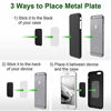 Picture of Universal Metal Plates with 3M Adhesive for All Magnetic Car Mounts, Cell Phone, Tablet Holder, Cradle-Less, Air Vent Mount, 6 Rectangular, 6 Round, Black (Not a Magnet)