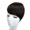 Picture of SARLA Black Brown Side Bangs Clip in Synthetic Hair Pieces Straight Bangs Extension for Women