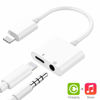 Picture of Lighting to 3.5mm Aux Headphone/Earphones Jack Adapter, Cone 2 in 1 Lighting Adapter Compatible with Phone XS/XS MAX/XR/X / 7/8 (Support iOS 11, iOS 12)-White