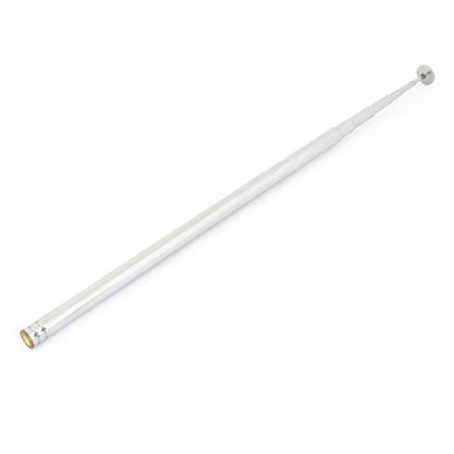 Picture of E-outstanding 2Pcs AM FM Radio Universal Antenna,M3 Female Thread 7 Section Telescopic Stainless Steel Replacement Antenna Aerial, Stretched Length 96cm 37.8" for Radio TV Electric Toys