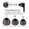 Picture of Earbud Tips Soft Silicone Earbuds Replacement Tips Fit for in-Ear Headphones(Inner Hole from 3.8mm -4.2mm Earphones) 9 Pairs S/M/L,Black