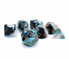 Picture of CREEBUY D&D Dice Set Teal White Dice for Dungeon and Dragons DND 7-Die RPG Dice D20 D12 D% D10 D8 D6 D4