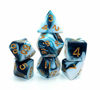 Picture of CREEBUY D&D Dice Set Teal White Dice for Dungeon and Dragons DND 7-Die RPG Dice D20 D12 D% D10 D8 D6 D4