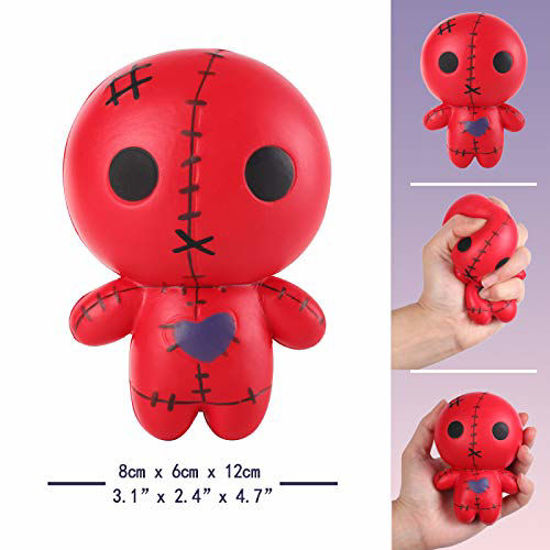 Picture of Anboor 4.7 Inches Voodoo Dolls Squishies Ghost Doll Halloween Kawaii Soft Slow Rising Scented Squishies Stress Relief Kids Toys