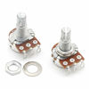 Picture of Mini A500k Electric Bass Guitar Potentiometers Audio Tone Switch Shaft 18mm Pack of 10