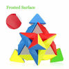 Picture of Roxenda Pyramid Speed Cube, 3x3x3 Qiyi Qiming Pyramid Speed Cube Stickerless Frosted Triangle Puzzle Magic Cube