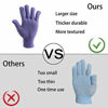 Picture of CLEEDY Bath Exfoliating Gloves Scrub - 4 pcs(2 pairs) Lengthened and Large Exfoliating Scrubbing Gloves for Shower, Spa, Massage - Scrub Exfoliating Mitts for Body, Face, Hand Purple and Beige