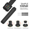 Picture of MoKo Watch Band Compatible with Garmin Vivoactive, Soft Silicone Replacement Fitness Bands Wristbands with Metal Clasps for Garmin Vivoactive/Vivoactive Acetate Sports GPS Smart Watch - Black