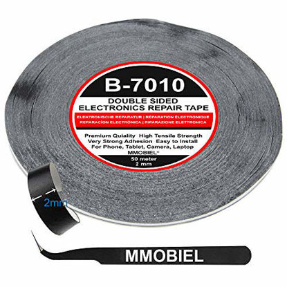 Picture of MMOBIEL 2 mm Double Sided Layer Strong Adhesive Tape 50 m Long Roll (Black) for Smartphone Tablet Repair