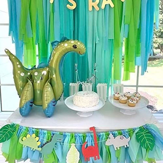 Picture of PartyWoo Crepe Paper Streamers, 6 pcs 82ft Green Streamers Party Decorations, Party Streamers, Birthday Streamers, Blue Streamers for Birthday Party, Wedding Decorations, Birthday Decorations (Blue)