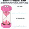 Picture of 20 Minute Sand Timer Hourglass, SuLiao Unbreakable Pink Sand Watch 2 Minuto, Small Sand Clock One Minute, Plastic Hour Glass Timer for Kids, Games, Classroom, Kitchen, Decor