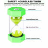 Picture of Hourglass Timer Sand Clock 1 Minute: Colorful Sand Timer 1 Minute, Small Green Sand Watch one Minute, Plastic Hour Glass Sandglass Timer for Kids, Games, Classroom, Kitchen, Decorative