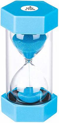 Picture of SuLiao Hourglass Timer 3 Minute Sand Timer Colorful Sand Clock 3 Minute, Small Blue Sand Watch 3 Min, Plastic Hour Glass Sandglass Timer for Kids, Games, Classroom, Kitchen, Decor