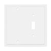 Picture of Modern Edge Decorative Wall Plate Switch Plate Outlet Cover, Durable Solid Zinc Alloy (Blank/Toggle, White)