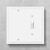 Picture of Modern Edge Decorative Wall Plate Switch Plate Outlet Cover, Durable Solid Zinc Alloy (Blank/Toggle, White)