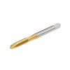 Picture of uxcell Spiral Point Plug Threading Tap M6 x 1 Thread, Ground Threads H2 3 Flutes, High Speed Steel HSS 6542, Titanium Coated, Round Shank with Square End