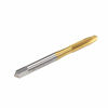 Picture of uxcell Spiral Point Plug Threading Tap M6 x 1 Thread, Ground Threads H2 3 Flutes, High Speed Steel HSS 6542, Titanium Coated, Round Shank with Square End