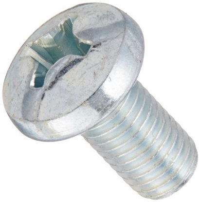 Picture of Steel Machine Screw, Zinc Plated Finish, Pan Head, Phillips Drive, Meets ASME B18.6.3, 5/16" Length, Fully Threaded, #2-56 UNC Threads (Pack of 100)