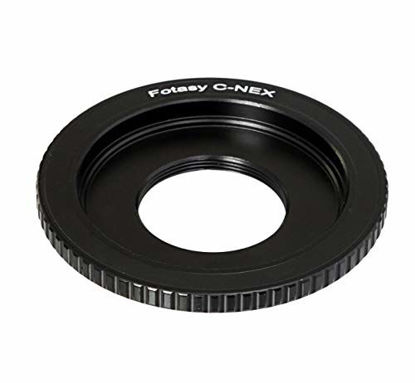 Picture of Fotasy C Mount to Sony E-Mount Lens Adapter, 16mm Cine Moive Lens Adapter to E Mount, C to E mount, fits Sony NEX-5T NEX-6 NEX-7 a3000 a3500 a5000 a5100 a6000 a6100 a6300 a6400 a6400 a6500 a6600