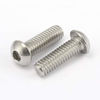 Picture of M6-1.0 x 8mm Button Head Socket Cap Screws Bolts, Stainless Steel 18-8 (304), Bright Finish, Fully Threaded, Allen Socket Drive, 25 PCS